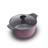 Olla CINCO By Lamex 24 Cm Morada De Aluminio Fundido